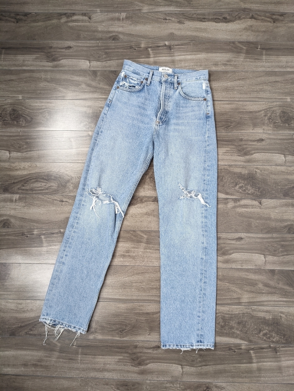 Agolde 90's Mid Rise Loose Fit Jeans in Captured Light wash Size 22